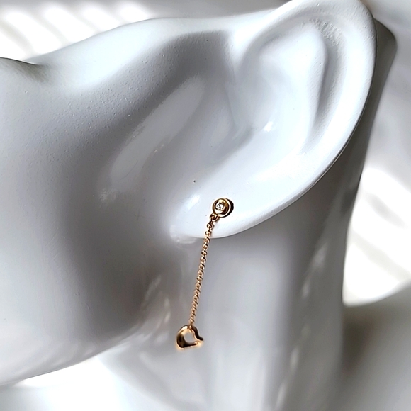 Tiffany & Co. Diamond by the Yard Open Heart Earrings - Picture 6 of 7